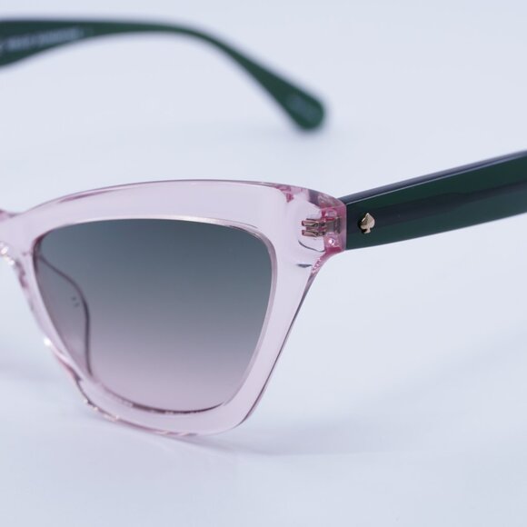 Kate Spade AMELIE/G/S 035J JP Sunglasses Pink Cat Eye Frame, Green Lenses